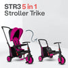 folding pushchair trike pink